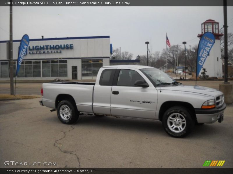 Bright Silver Metallic / Dark Slate Gray 2001 Dodge Dakota SLT Club Cab