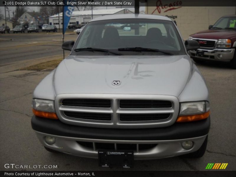 Bright Silver Metallic / Dark Slate Gray 2001 Dodge Dakota SLT Club Cab