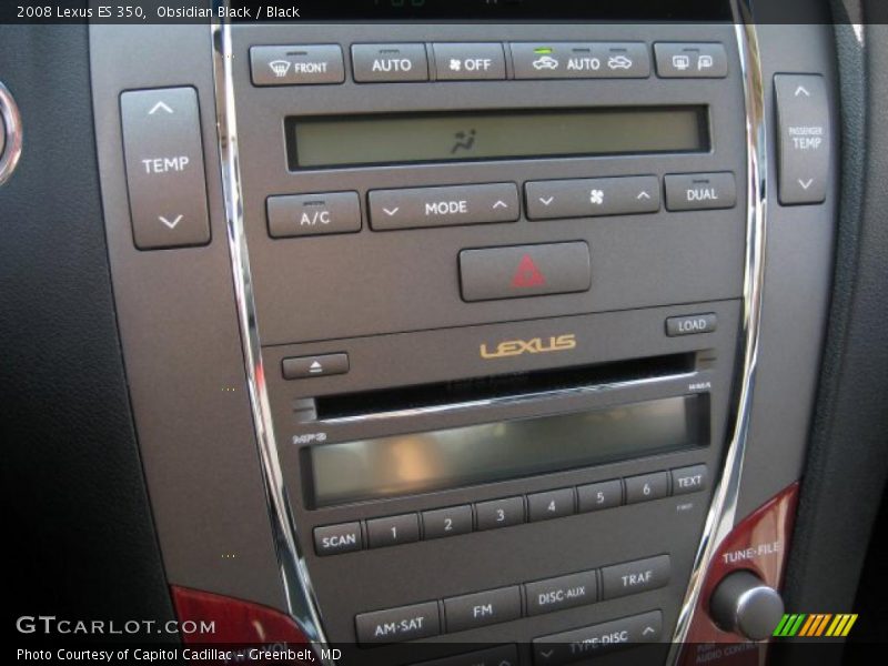 Obsidian Black / Black 2008 Lexus ES 350