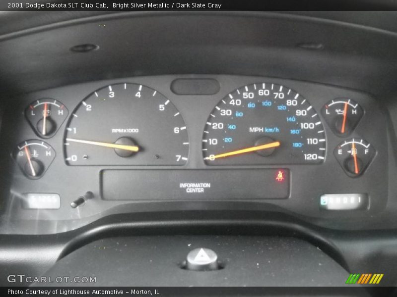 Bright Silver Metallic / Dark Slate Gray 2001 Dodge Dakota SLT Club Cab