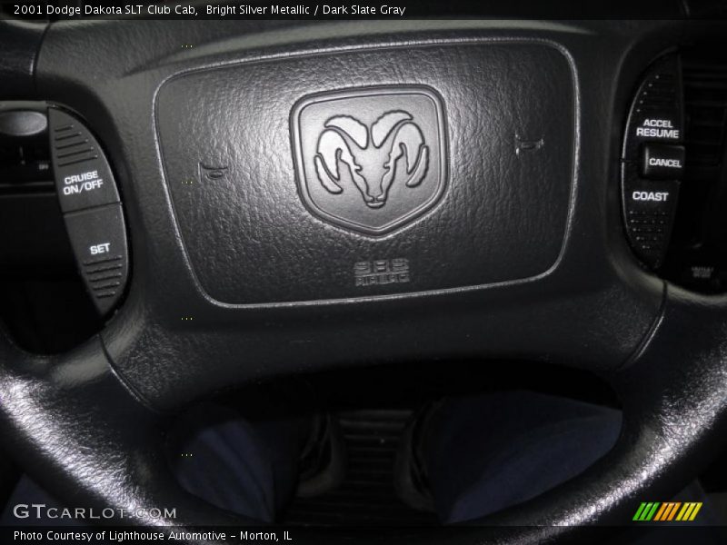 Bright Silver Metallic / Dark Slate Gray 2001 Dodge Dakota SLT Club Cab