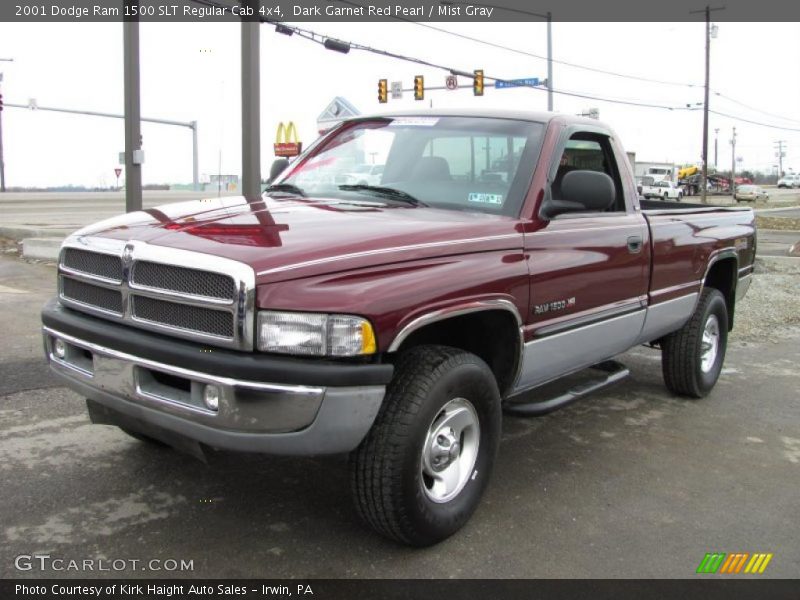 Dark Garnet Red Pearl / Mist Gray 2001 Dodge Ram 1500 SLT Regular Cab 4x4