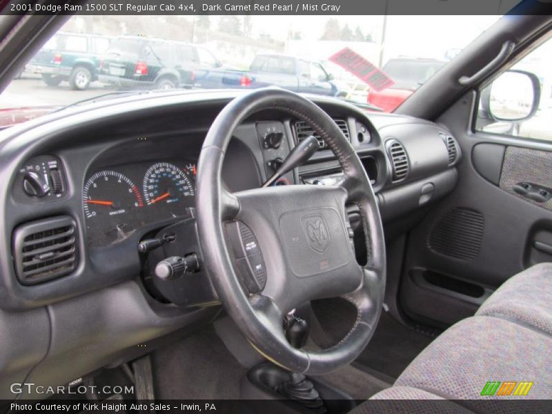 Dark Garnet Red Pearl / Mist Gray 2001 Dodge Ram 1500 SLT Regular Cab 4x4