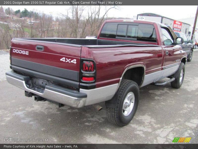 Dark Garnet Red Pearl / Mist Gray 2001 Dodge Ram 1500 SLT Regular Cab 4x4