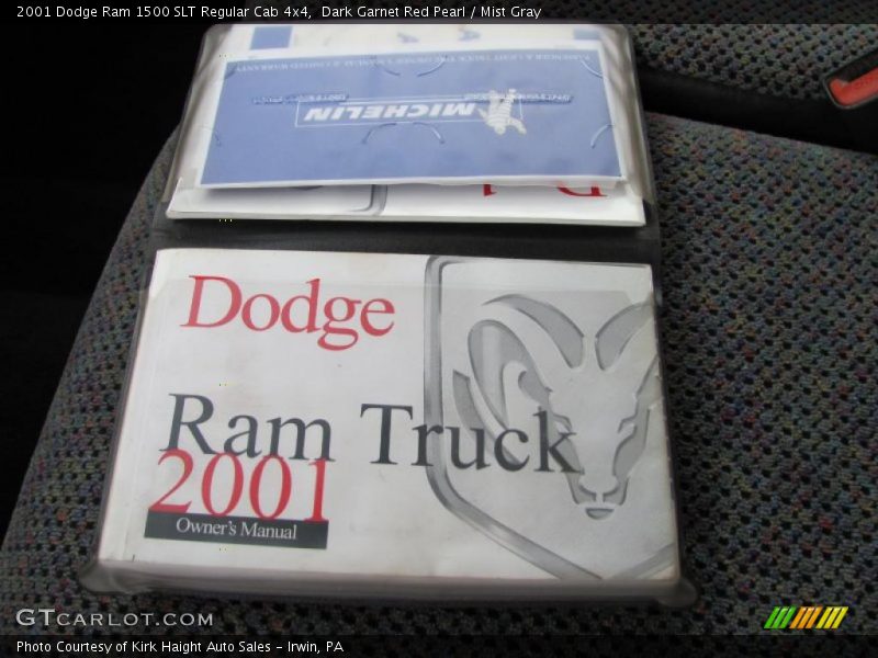 Dark Garnet Red Pearl / Mist Gray 2001 Dodge Ram 1500 SLT Regular Cab 4x4