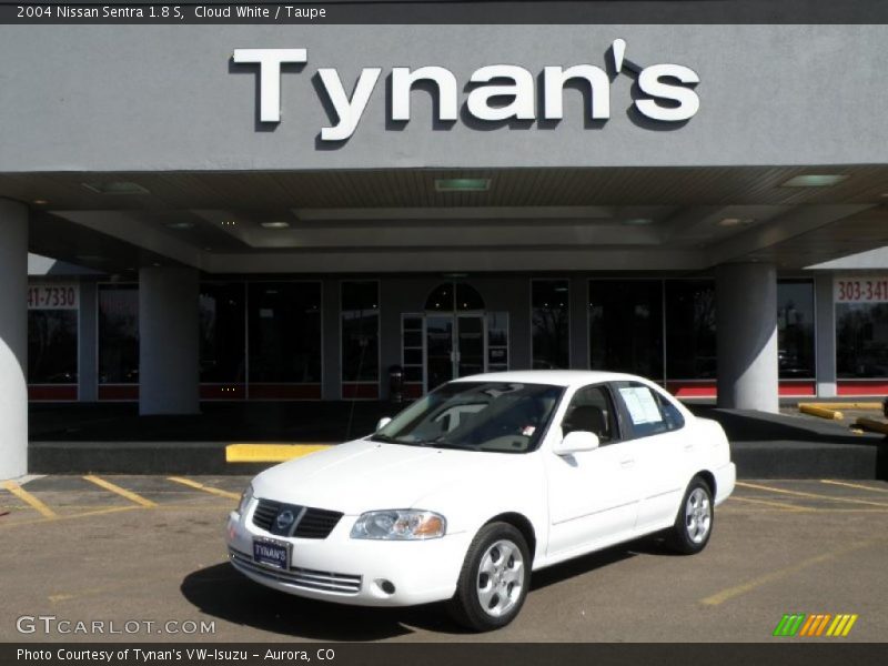 Cloud White / Taupe 2004 Nissan Sentra 1.8 S
