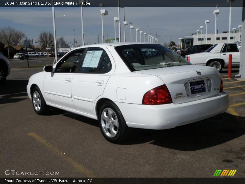 Cloud White / Taupe 2004 Nissan Sentra 1.8 S