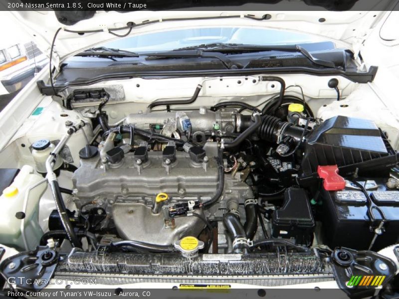 Cloud White / Taupe 2004 Nissan Sentra 1.8 S