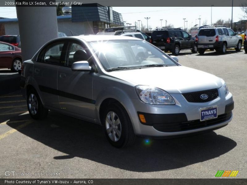 Clear Silver / Gray 2009 Kia Rio LX Sedan