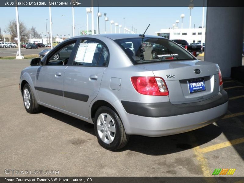 Clear Silver / Gray 2009 Kia Rio LX Sedan
