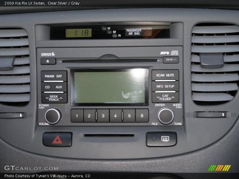 Clear Silver / Gray 2009 Kia Rio LX Sedan