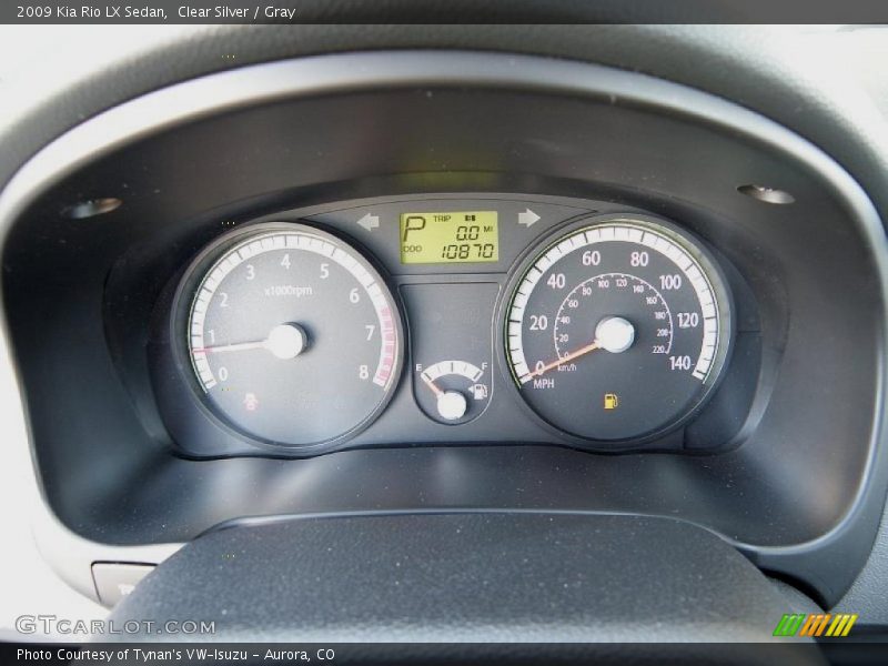 Clear Silver / Gray 2009 Kia Rio LX Sedan