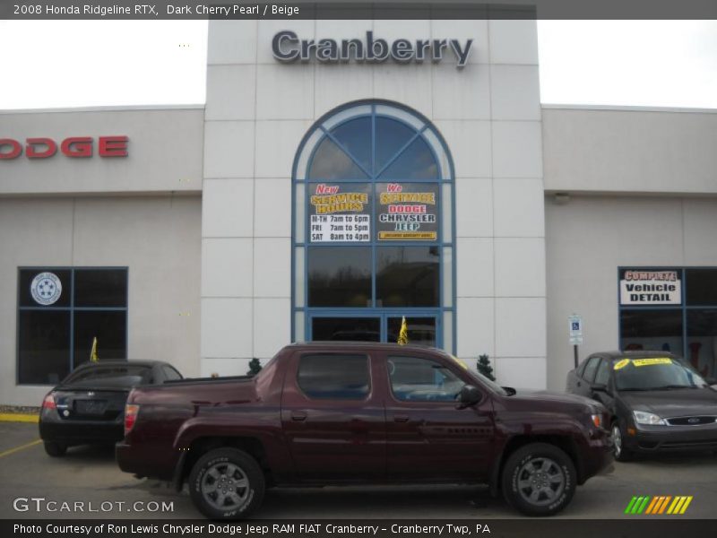 Dark Cherry Pearl / Beige 2008 Honda Ridgeline RTX