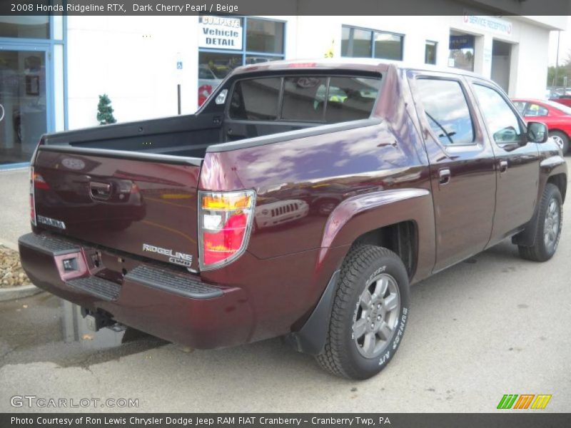 Dark Cherry Pearl / Beige 2008 Honda Ridgeline RTX