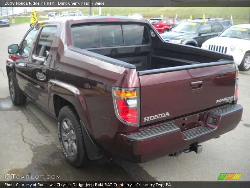 Dark Cherry Pearl / Beige 2008 Honda Ridgeline RTX