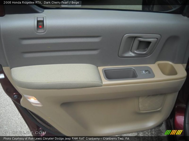 Dark Cherry Pearl / Beige 2008 Honda Ridgeline RTX