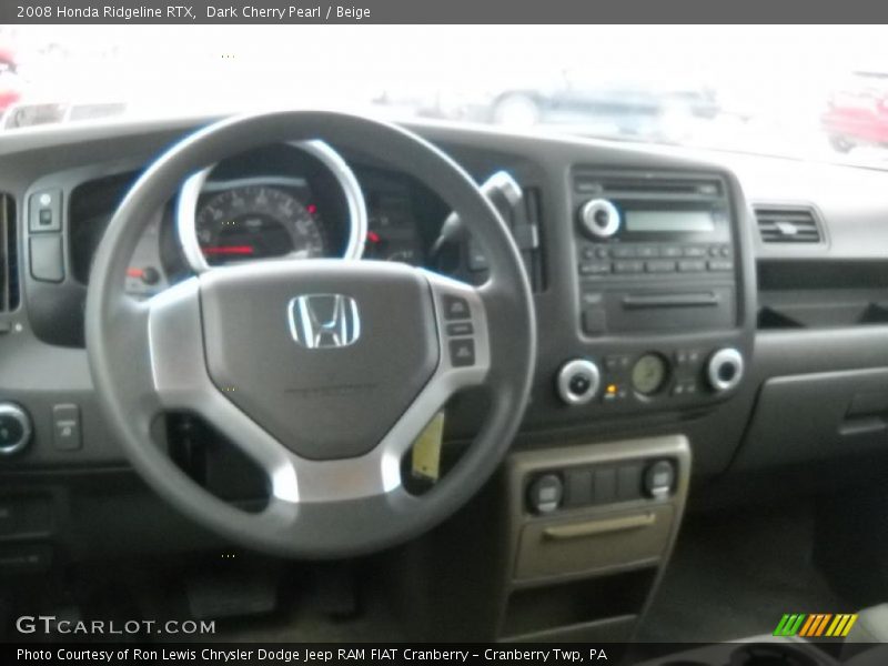Dark Cherry Pearl / Beige 2008 Honda Ridgeline RTX
