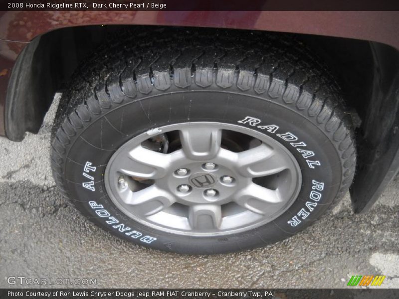Dark Cherry Pearl / Beige 2008 Honda Ridgeline RTX