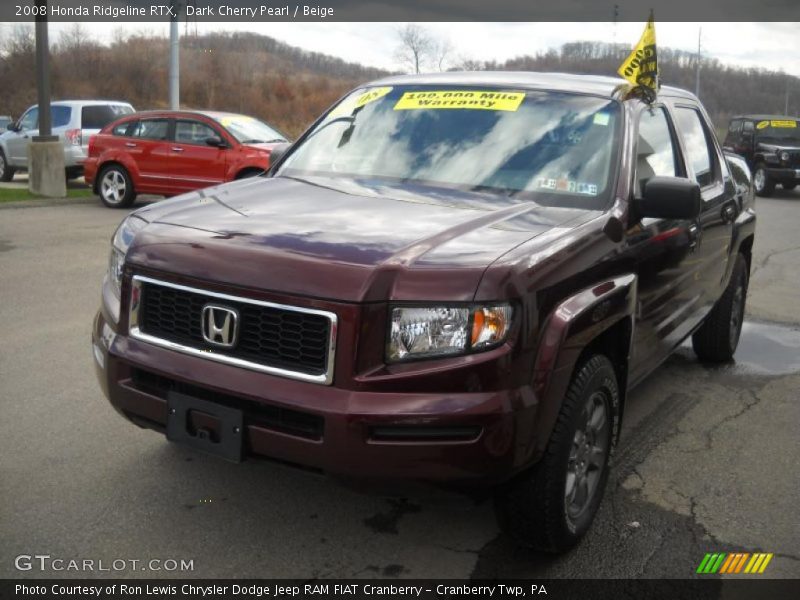 Dark Cherry Pearl / Beige 2008 Honda Ridgeline RTX