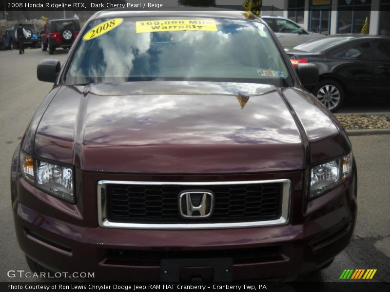 Dark Cherry Pearl / Beige 2008 Honda Ridgeline RTX