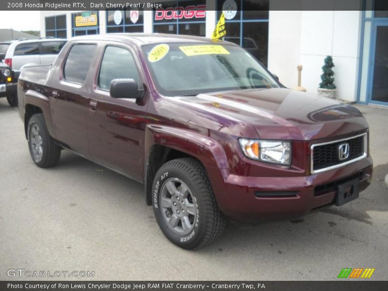 Dark Cherry Pearl / Beige 2008 Honda Ridgeline RTX
