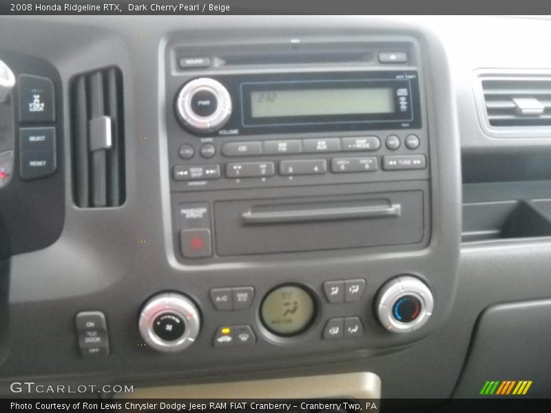 Dark Cherry Pearl / Beige 2008 Honda Ridgeline RTX