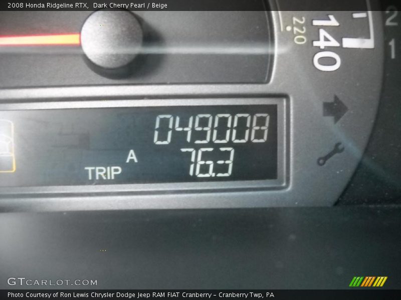 Dark Cherry Pearl / Beige 2008 Honda Ridgeline RTX
