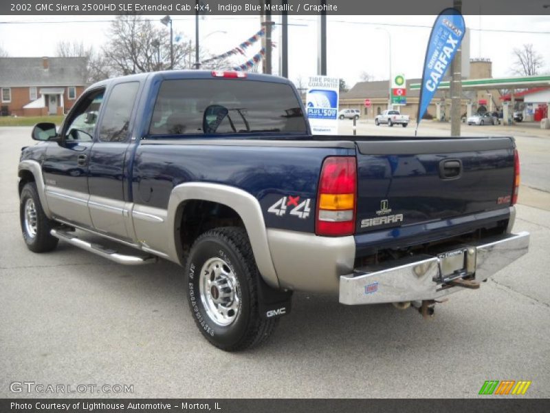Indigo Blue Metallic / Graphite 2002 GMC Sierra 2500HD SLE Extended Cab 4x4