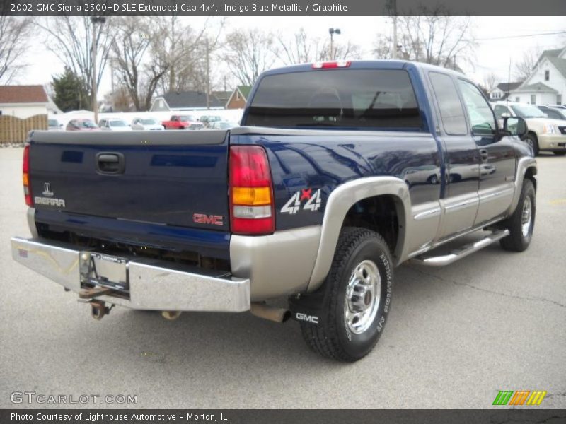 Indigo Blue Metallic / Graphite 2002 GMC Sierra 2500HD SLE Extended Cab 4x4