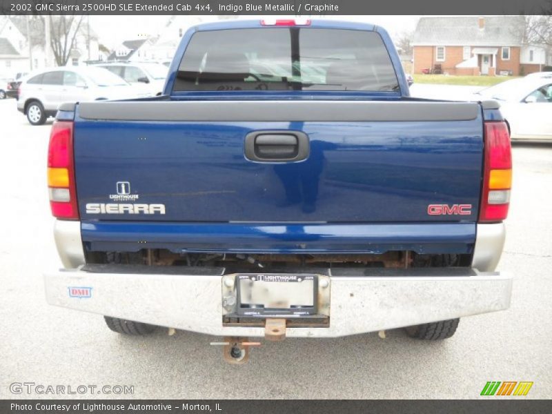 Indigo Blue Metallic / Graphite 2002 GMC Sierra 2500HD SLE Extended Cab 4x4