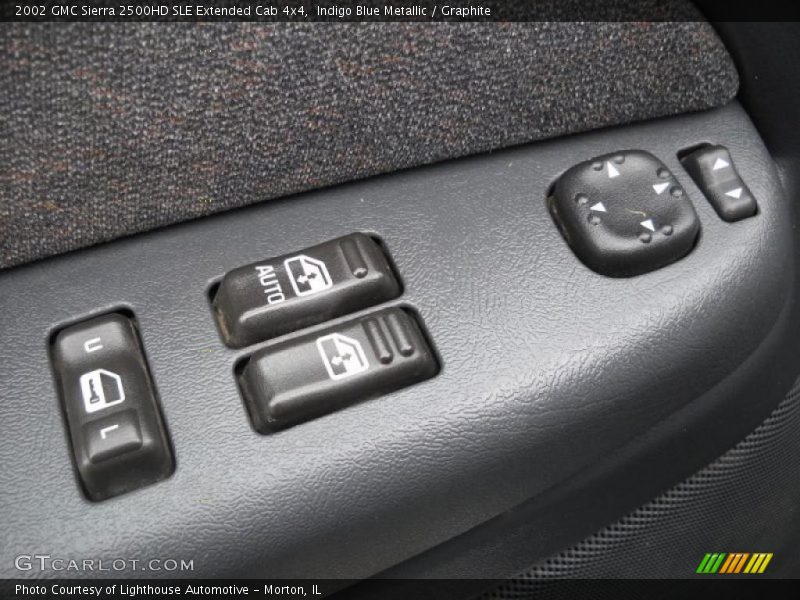 Indigo Blue Metallic / Graphite 2002 GMC Sierra 2500HD SLE Extended Cab 4x4