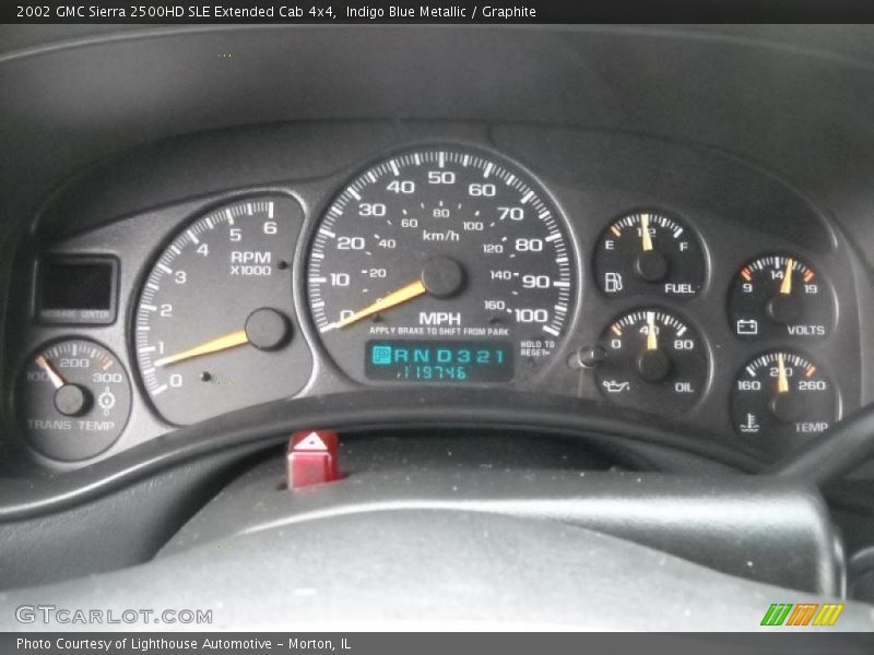 Indigo Blue Metallic / Graphite 2002 GMC Sierra 2500HD SLE Extended Cab 4x4