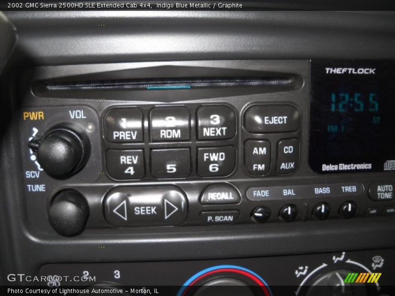 Indigo Blue Metallic / Graphite 2002 GMC Sierra 2500HD SLE Extended Cab 4x4