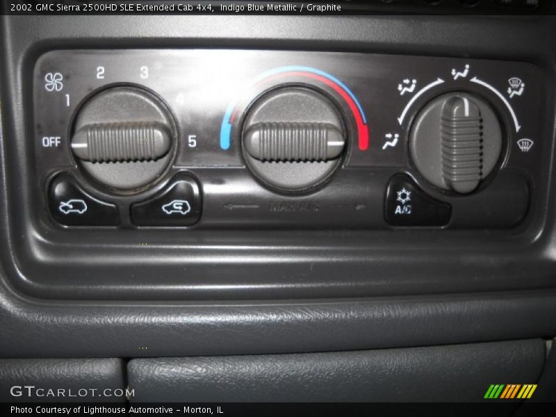 Indigo Blue Metallic / Graphite 2002 GMC Sierra 2500HD SLE Extended Cab 4x4