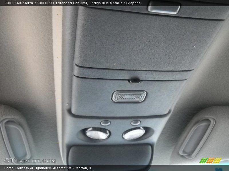 Indigo Blue Metallic / Graphite 2002 GMC Sierra 2500HD SLE Extended Cab 4x4