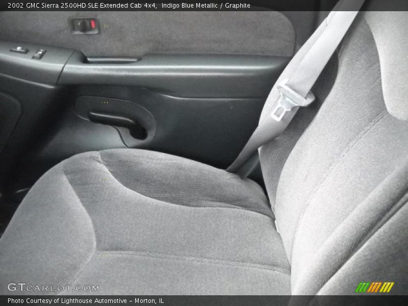 Indigo Blue Metallic / Graphite 2002 GMC Sierra 2500HD SLE Extended Cab 4x4
