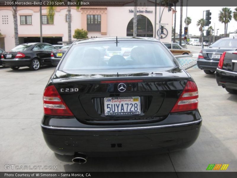 Black / Black 2006 Mercedes-Benz C 230 Sport