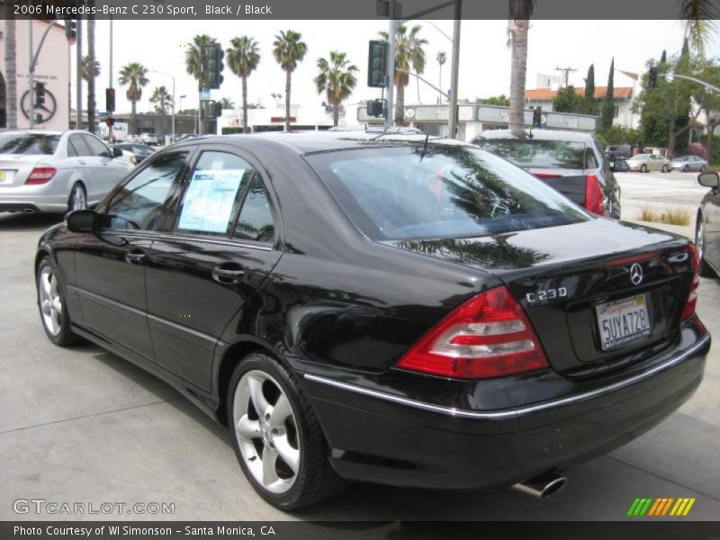 Black / Black 2006 Mercedes-Benz C 230 Sport