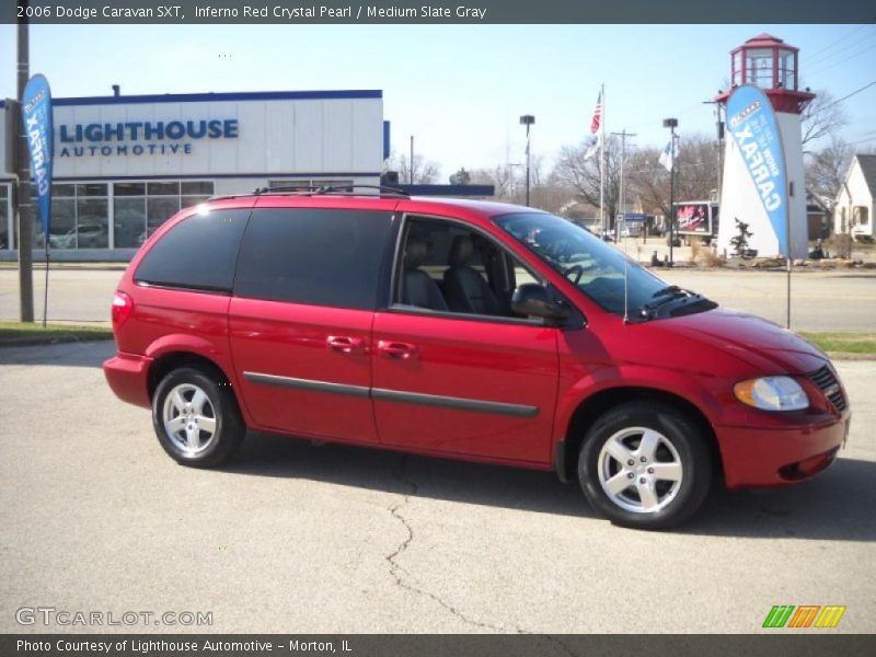 Inferno Red Crystal Pearl / Medium Slate Gray 2006 Dodge Caravan SXT