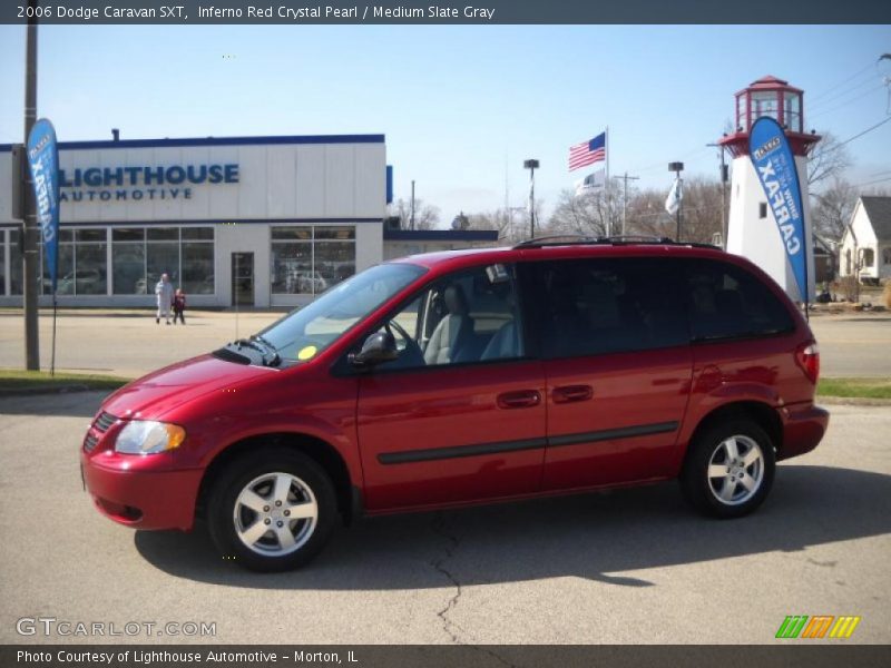 Inferno Red Crystal Pearl / Medium Slate Gray 2006 Dodge Caravan SXT