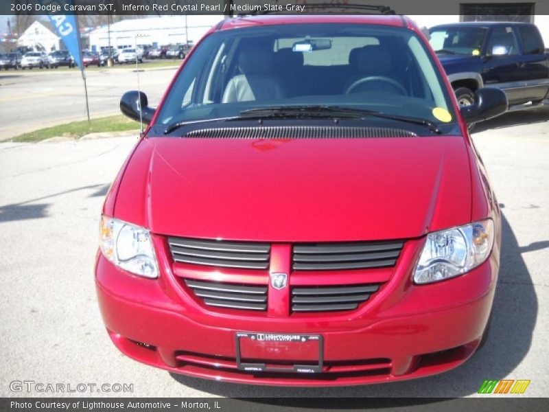 Inferno Red Crystal Pearl / Medium Slate Gray 2006 Dodge Caravan SXT