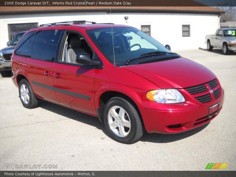 Inferno Red Crystal Pearl / Medium Slate Gray 2006 Dodge Caravan SXT