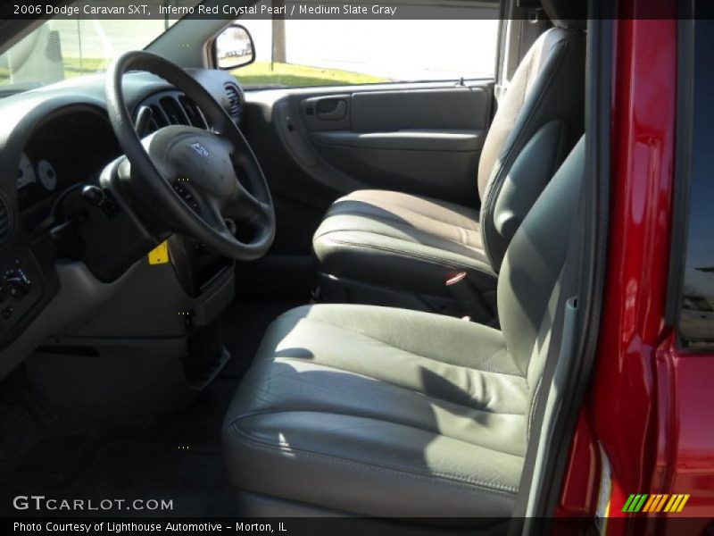 Inferno Red Crystal Pearl / Medium Slate Gray 2006 Dodge Caravan SXT