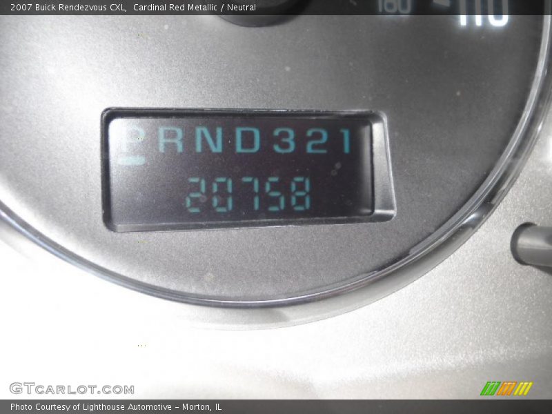 Cardinal Red Metallic / Neutral 2007 Buick Rendezvous CXL