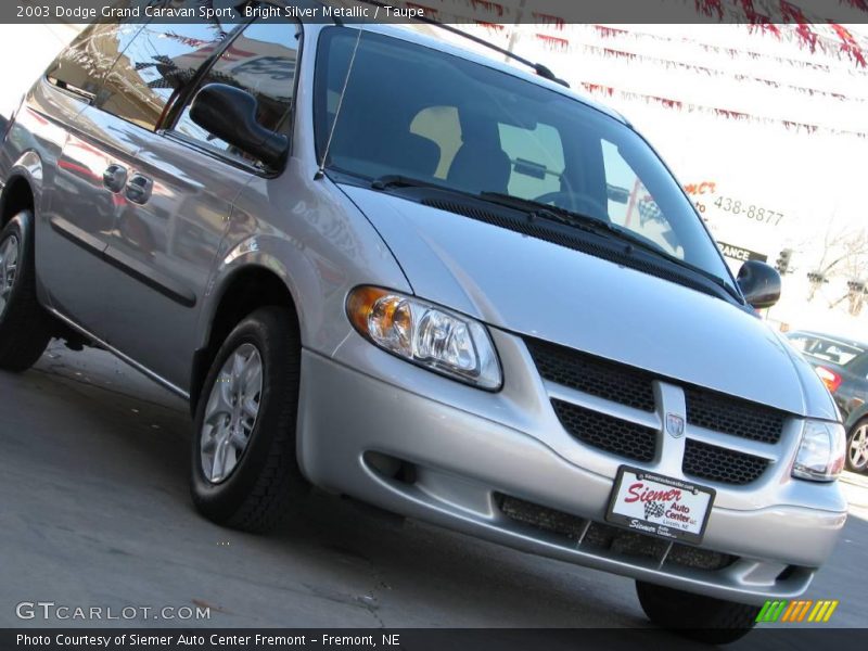 Bright Silver Metallic / Taupe 2003 Dodge Grand Caravan Sport
