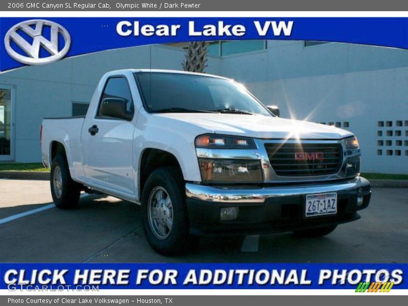 Olympic White / Dark Pewter 2006 GMC Canyon SL Regular Cab