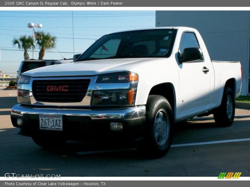 Olympic White / Dark Pewter 2006 GMC Canyon SL Regular Cab