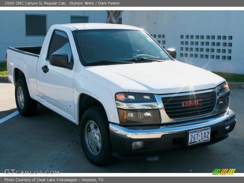 Olympic White / Dark Pewter 2006 GMC Canyon SL Regular Cab