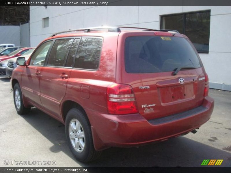 Sundown Red Pearl / Ivory 2003 Toyota Highlander V6 4WD