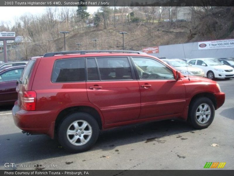 Sundown Red Pearl / Ivory 2003 Toyota Highlander V6 4WD